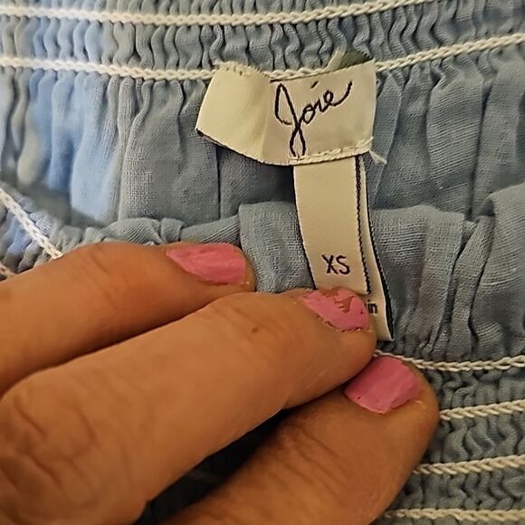 Joie wanita scalloped chambray eyelet skirt xs - Picture 4 of 4